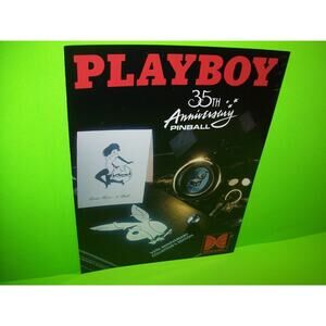 PLAYBOY Pinball FLYER Original UNUSED Promo Game Artwork POSTER 35th